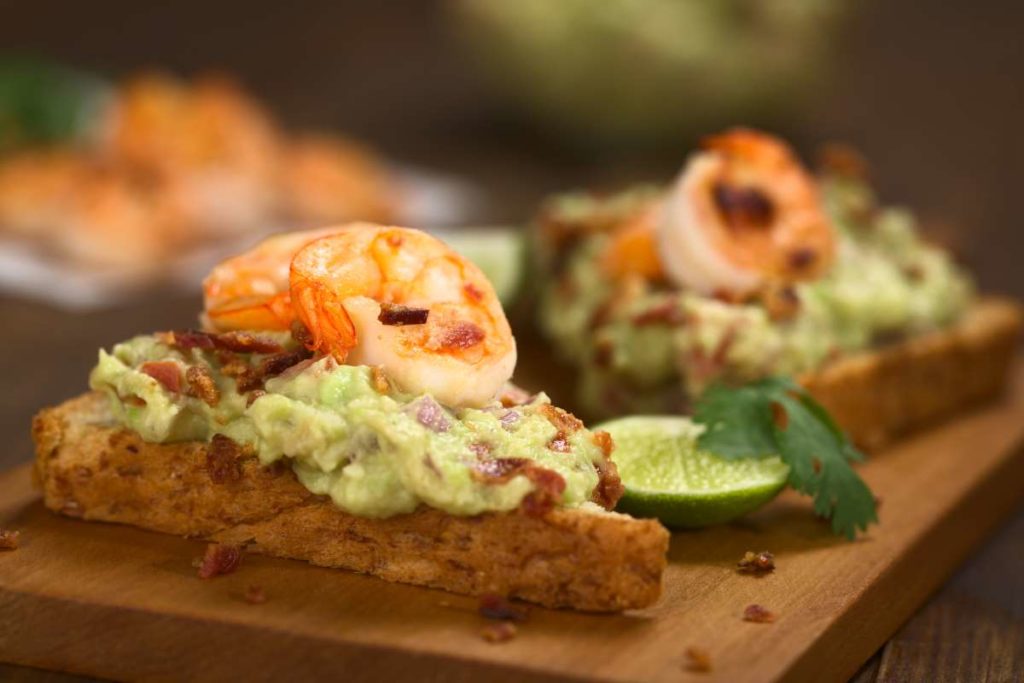 Receta de canapé con guacamole - Caña Nature