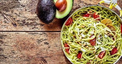 pasta con guacamole